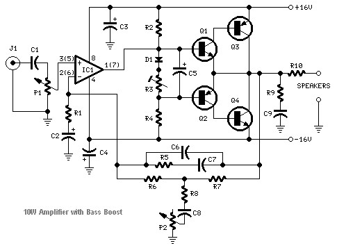 Schéma Circuit 10W audio amplificateur Transistor.jpg